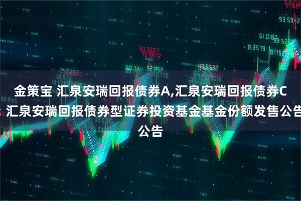 金策宝 汇泉安瑞回报债券A,汇泉安瑞回报债券C: 汇泉安瑞回报债券型证券投资基金基金份额发售公告