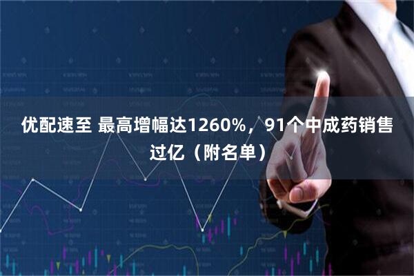 优配速至 最高增幅达1260%,91个中成药销售过亿(附名单)